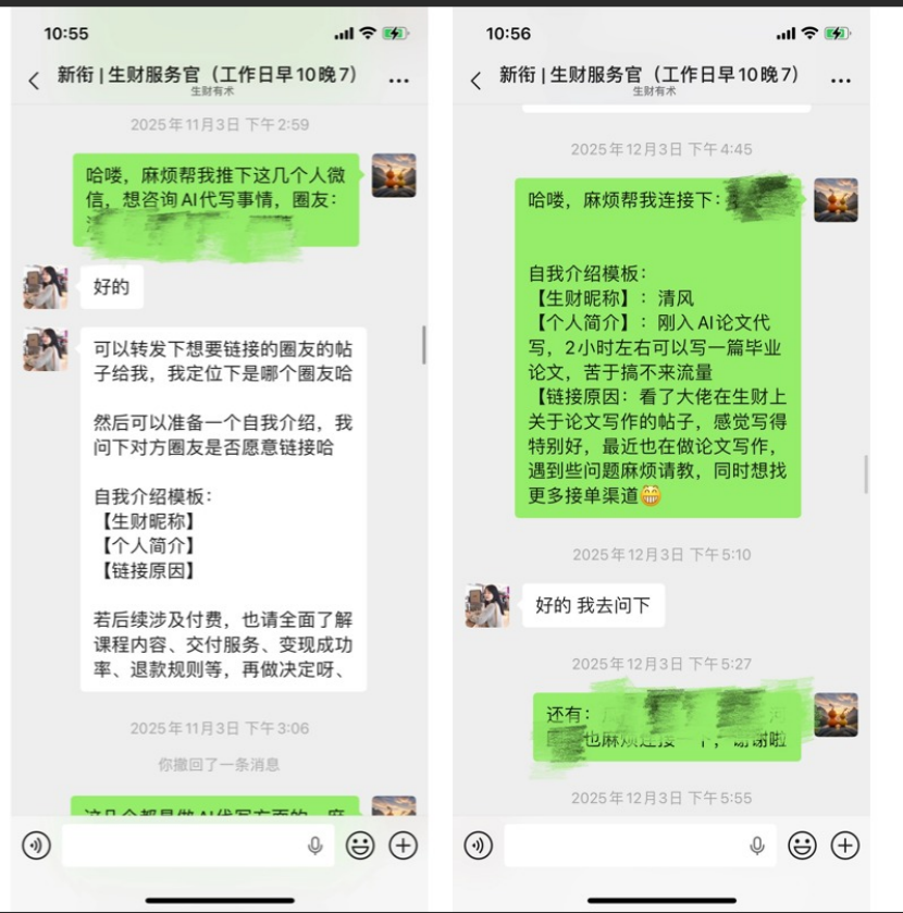 生财新人成长记，AI代写-论文写作，从淘宝低价接单到自己做流量月收入4万